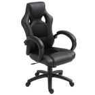 HOMCOM - Chaise de bureau style voiture de course-Design confortable avec cuir PU doux et assise rembourrée pour plus de confort