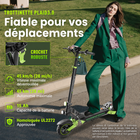 Gyrocopters - Trottinette électrique Plaid 3.0 pour adultes et adolescents - Vitesse 45 km/h, autonomie 45 km - Application - Noir-Profitez d'une accélération grisante grâce à cinq modes de vitesse distincts : Marche, Confort, Sport, Course et Vitesse débridée