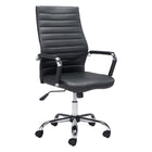 Zuo - Primero Chaise de bureau - Noir-Rembourrage capitonné apportant texture élégante et confort raffiné