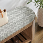 Modway - Ashby Rembourrage géométrique de 45" Banc - Géométrie naturelle-Bords et coins arrondis