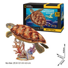 National Geographic - Puzzle 3D Tortue de Mer-Offre une expérience immersive et éducative pour les passionnés de nature de tous âges