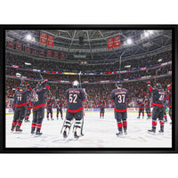 Carolina Hurricanes Celebrationsur toile - Toile encadree - 31" x 22"-Impression sur toile de qualité supérieure avec bordures enveloppées