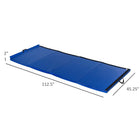 Soozier - Tapis De Gymnastique Pliable 4 pi L x 10 pi L x 2 po P - Tapis D’Exercice Avec Poignées De Transport - Bleu Foncé-Surface en cuir PU non absorbant, ignifuge, résistante aux perforations et à la moisissure  