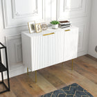 HOMCOM - Armoire d’appoint 35,4 po L - blanc-Fermeture douce pour éviter les blessures accidentelles et assurer une ouverture et une fermeture en douceur 