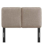 Modway - Lindee Tissu Boucle Tête de lit jumelée, Flocons d’avoine-7 Positions de montée