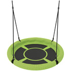 Qaba - Siège de balançoire soucoupe pour enfants, diamètre 3 pi avec cordes suspendues à hauteur réglable - vert-Balançoire d'un diamètre d'environ 100 cm, convient pour 1 à 2 enfants 