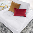 Modway - Saunter Touffe Tissu Chaise sans accoudoir - Blanc-Rembourrage en mousse dense
