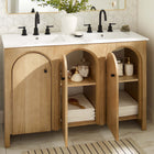 Modway - Appia 48" Armoire de toilette de salle de bain (lavabo non inclus) - Chêne-Bassin d’évier et installations non inclus