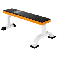 Soozier - Banc de musculation polyvalent, banc plat pour haltères, planche utilitaire pour salle de sport à domicile-Cadre en acier robuste et résistant avec revêtement en poudre 