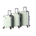Lucas - Ensemble de 3 valises rigides extensibles et résistantes avec roulettes multidirectionnelles - Jade-La poignée ergonomique verrouillable à bouton-poussoir est conçue pour tenir confortablement dans votre main.