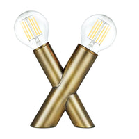 Dainolite - Lampe de bureau transitionnelle Temora - Laiton vieilli-Aucun assemblage requis