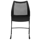 Flash Furniture – Chaise traîneau empilable HERCULES avec ouverture d’aération, capacité de 661lb, noir (RUT498ABK)-Conception ergonomique