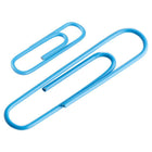 JAM Paper - Paquet combiné de trombones colourés - standard et jumbo - trombones bleu bébé - 1 paquet de 100 et 1 paquet de 75-Quantité : 100 trombones standard et 75 trombones jumbo (175 au total)