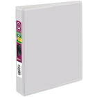 Avery® - Reliure de présentation durable de 5½ po x 8½ po, 1 po, blanc-Panneau de doublage transparent à l'avant, à l'arrière et sur le dos  