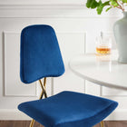 Modway - Ponder Performance Velvet Tabouret de bar - Marine-Tabouret de bar à manger