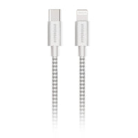 HyperGear - Câble de charge et de synchronisation tressé USB-C vers Lightning de 1,8 m - Blanc-Compatible avec les appareils Apple