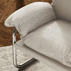 Modway - Ansel Tissu Boucle Chaise d’accent - Papier journal-Conception en porte-à-faux