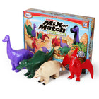 Popular Playthings - Mélangez ou associez des dinosaures magnétiques 2-Cet ensemble de dinosaures comprend un stégosaure, un tyrannosaure Rex, un tricératops et un parasaurolophus.