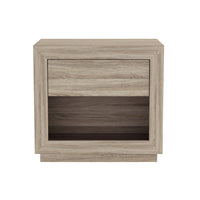 Manhattan Comfort - Table de nuit contemporaine Soren 26" à 1 tiroir - Chêne naturel-Conçu avec un stratifié à grain de bois de haute qualité, offrant l'apparence du bois naturel avec une durabilité accrue