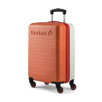 Reebok - Valise de cabine à coque rigide 21.50po Double Dribble - Orange-Roulettes pivotantes à 360° pour un déplacement fluide, silencieux et sans effort