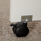 HOMCOM - Table à manger pliante à abattants sur roulettes avec tiroirs et armoire de rangement pour 4-6 personnes - blanc-Le revêtement supérieur en mélamine facilite le nettoyage et l'entretien 