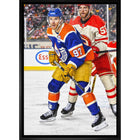 Connor McDavid 20x29 sur toile Oilers 2023 Heritage Classic-V - Toile encadree - 22" x 31"-Impression sur toile de qualité supérieure avec bordures enveloppées