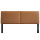 Modway - Lindee Cuir végane Tête de lit King, Tan-7 Positions de montée