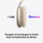 Apple - AirPods Max 2 (USB-C) - Lumière stellaire-Design Acoustique: Arceau avec maille filet respirant, coussinets en mousse mémoire et tissu exclusif et tiges télescopiques pour un ajustement exceptionnel