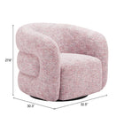 Zuo - Refine Chaise pivotante - Tweed rose-6