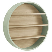 Modway - Romy 47 po Manche Étagère murale - Sauge/naturel-Cadre circulaire rétro
