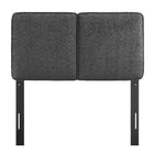 Modway - Lindee Tissu Boucle Tête de lit jumelée, Slate-7 Positions de montée