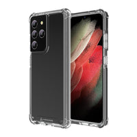 AXS - PROShield etui transparent teste contre les chutes pour Samsung Galaxy S21 Ultra, Noir-Coin renforçis absorbent les chocs en creant un coussin d'air entre l'appareil et les surfaces