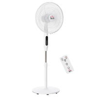 HOMCOM - Ventilateur sur pied 54 po H avec télécommande pour chambre - blanc-Ventilateur sur pied au look moderne adapté pour le salon, la chambre ou le bureau 