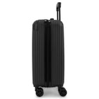 Swiss Mobility - Valise de cabine rigide 21.75 po de la collection JFK - Noir-Intérieur doublé avec panneau de séparation, poches pratiques et sangles de serrage pour garder le contenu organisé et en place