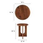 Modway - Rivian Manche Table d’appoint - Noyer-Bois massif de manguier