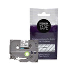 Premium Tape - Compatible avec Brother TZ131, TZ-131, TZE131, TZE-131 - Noir / Transparent - 12 mm-Couleur: Noir / Transparent