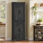 HOMCOM - Armoire de rangement 72 po pour salle à manger - noir-Surface plaquée résistante à l’humidité et facile à nettoyer 