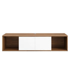 Modway - Envision Fixation murale de 60 po Meuble TV, Blanc noyer-Construction durable en planches de partition