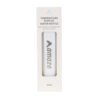 Amaze - Bouteille d'eau Amaze avec capteur de température - 500 mL - blanc-Capteur de température intelligent, Maintien au chaud et au froid pendant 12 heures