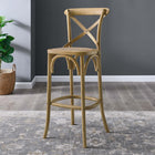 Modway - Gear Tabouret de bar - Naturel-Aucune assemblée requise