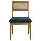 Modway - Nimba Faux rotin Tissu Chaises de salle à manger Ensemble de 2 - Heathered Weave Azure-9