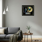 David Bowie Stardust Reg Music Cover with Gold Vinyl - Impression encadree - 28" x 24"-Prêt à accrocher - livré entièrement assemblé