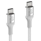 Scosche - Strikeline USB-C magnétique vers USB-C 6 pieds - Blanc-Câble de recharge rapide avec transfert de données haut vitesse 