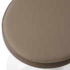 Modway - Lippa Cuir végane Tabouret rond - Brun champignon-Aucune assemblée requise