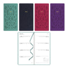 Letts of London - 2027 Agenda mince Woodland semaine sur deux pages – 5-7/8" x 3-1/8" – Couleurs assorties – Multilingue-12 mois: janvier 2027 - décembre 2027