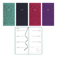 Letts of London - 2027 Agenda mince Woodland semaine sur deux pages – 5-7/8" x 3-1/8" – Couleurs assorties – Multilingue-12 mois: janvier 2027 - décembre 2027