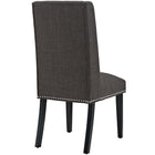 Modway - Baron Tissu Chaise à manger Ensemble de 2 - Brown-Pieds en caoutchouc massif