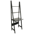 Kiera Grace – Étagère de sol et bureau Providence Hart, fini noir mat-Capacité de mesure et de poids: l'étagère globale mesure 25 "L x 71" H et 15 "de profondeur. Une hauteur importante signifie que vous disposez de près de 6 pieds du magnifique présentoir, créant un espace de stockage maximal. Au total, l'étagère inclinée peut supporter jusqu'à 220 lb , soyez confiant en plaçant des articles avec un peu plus de poids sur chaque étagère murale