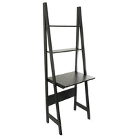 Kiera Grace – Étagère de sol et bureau Providence Hart, fini noir mat-Capacité de mesure et de poids: l'étagère globale mesure 25 "L x 71" H et 15 "de profondeur. Une hauteur importante signifie que vous disposez de près de 6 pieds du magnifique présentoir, créant un espace de stockage maximal. Au total, l'étagère inclinée peut supporter jusqu'à 220 lb , soyez confiant en plaçant des articles avec un peu plus de poids sur chaque étagère murale
