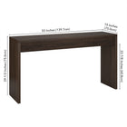Hudson&Canal - Console Lawrence , 140 cm de large, couleur aulne-9